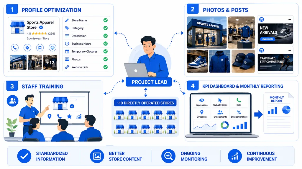 ビジネスプロフィール管理 実施内容 (Google Business Profile Management - Implementation)