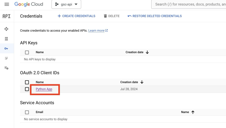 Client Name Input Screen
